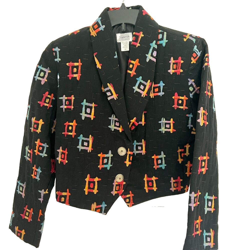 Vintage Sierra Collection Bolero Jacket M Tapestry Cotton blend USA NWOT